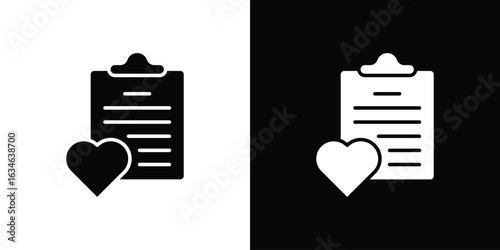 Wish list icon, simple flat style. for ui or ux designs