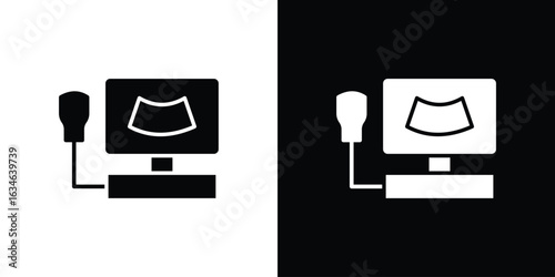 Ultrasonography icon, simple flat style. for ui or ux designs