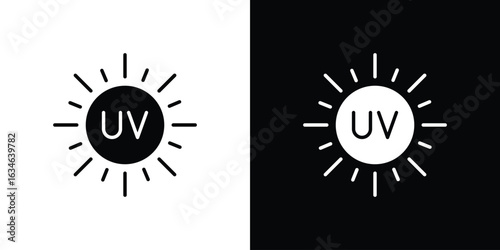 UV icon, simple flat style. for ui or ux designs