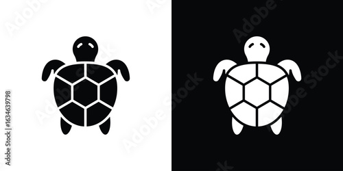 Turtle icon, simple flat style. for ui or ux designs
