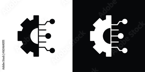 Technology icon, simple flat style. for ui or ux designs