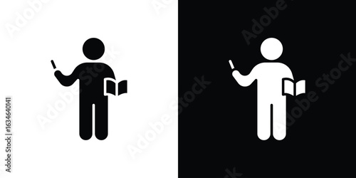 Teaching icon, simple flat style. for ui or ux designs