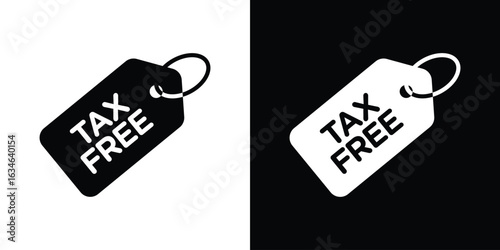 Tax free icon, simple flat style. for ui or ux designs