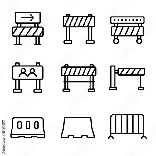 Booth icon construction wheels heavy toll vector icons swinging used mobile barrier