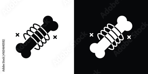 Strong healthy bones icon, simple flat style. for ui or ux designs