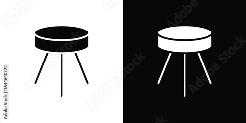 Stool icon, simple flat style. for ui or ux designs