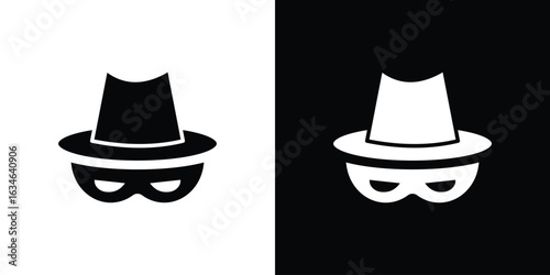 Spy icon, simple flat style. for ui or ux designs