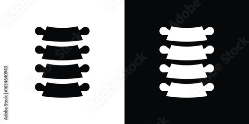 Spinal column icon, simple flat style. for ui or ux designs