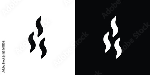 Smoke steam silhouette icon, simple flat style. for ui or ux designs