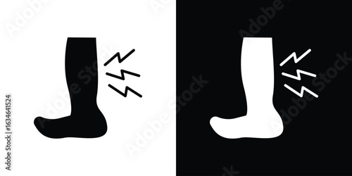 Shin pain icon, simple flat style. for ui or ux designs