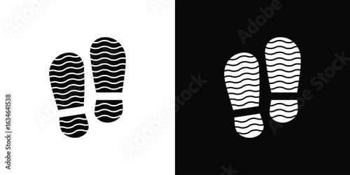 Shoe print icon, simple flat style. for ui or ux designs