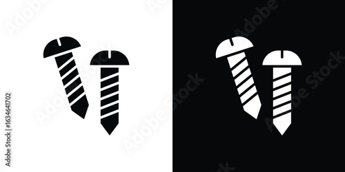 Screws icon, simple flat style. for ui or ux designs