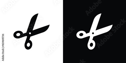 Scissors icon, simple flat style. for ui or ux designs