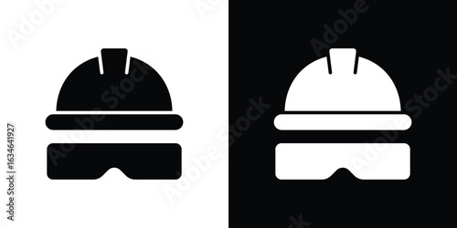 Safety helmet icon, simple flat style. for ui or ux designs