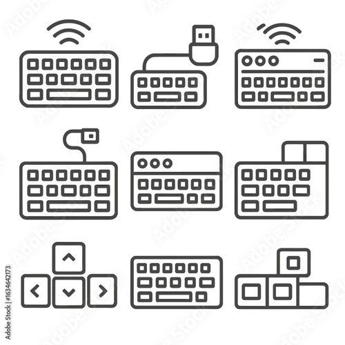 Icons vector key windows wireless multimedia icon layout keyboard dongle shortcut mac