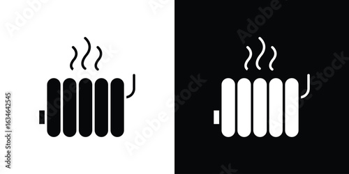 Radiator icon, simple flat style. for ui or ux designs