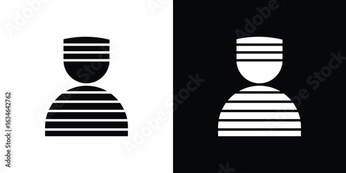 Prisoner icon, simple flat style. for ui or ux designs