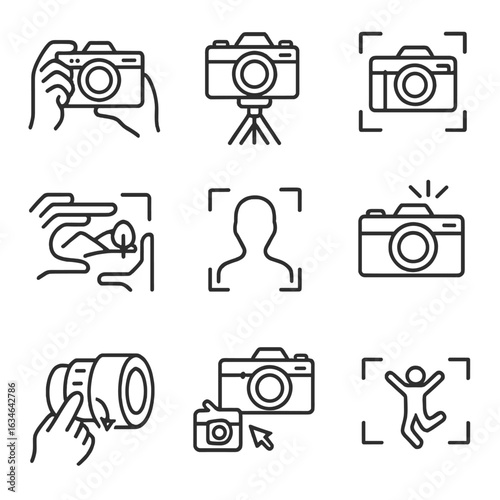 Photo icon icons vintage tripod landscape moment vector focus flash shutter camera