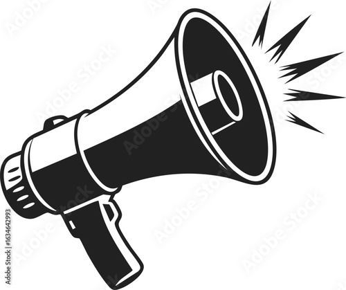 Megaphone, loudspeaker, audio amplifier, sound projection tool for public announcements, communication device, and event promotion