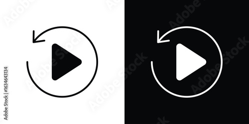 Playback icon, simple flat style. for ui or ux designs