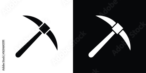 Pick axe icon, simple flat style. for ui or ux designs