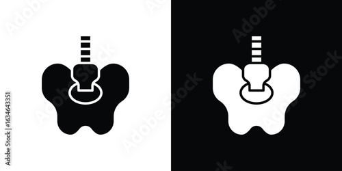 Pelvic area icon, simple flat style. for ui or ux designs