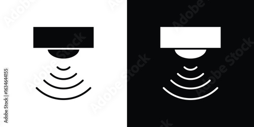 Motion sensor icon, simple flat style. for ui or ux designs