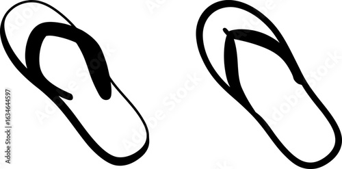 Flip flops black silhouettes set, Set of flip flops, flip flops collections, Vector of flip flops, flip flops silhouette, flip flops isolated on white background