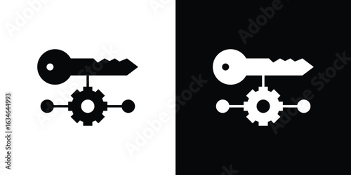 Key factor icon, simple flat style. for ui or ux designs