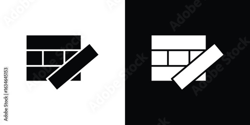 Jenga icon, simple flat style. for ui or ux designs