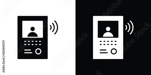 Intercom icon, simple flat style. for ui or ux designs