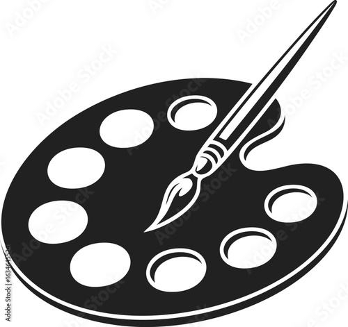 Painter's palette, artist tool, color mixing board, paint tray, creative instrument for painters