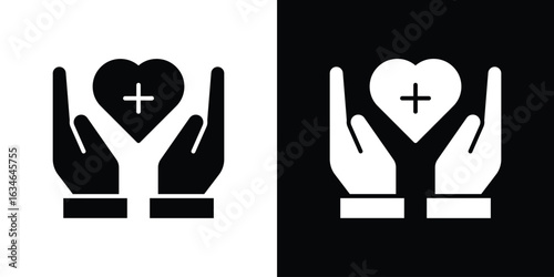 Health insurance icon, simple flat style. for ui or ux designs