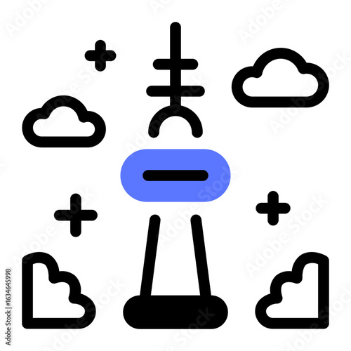 This Namsan tower icon is suitable for South Korean Culture.