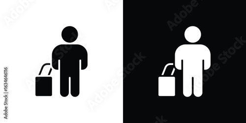Guest icon, simple flat style. for ui or ux designs