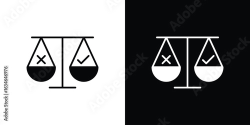 Ethics icon, simple flat style. for ui or ux designs