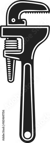 Plumbing wrench, adjustable spanner, pipe grip tool, mechanic's tool for plumbing and repair work