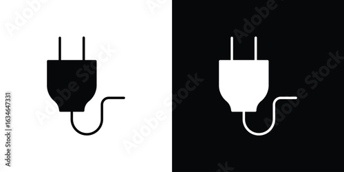 Electrical plug icon, simple flat style. for ui or ux designs