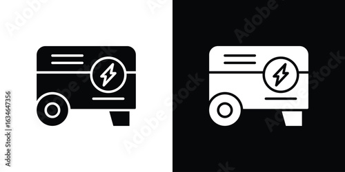 Electric generator icon, simple flat style. for ui or ux designs