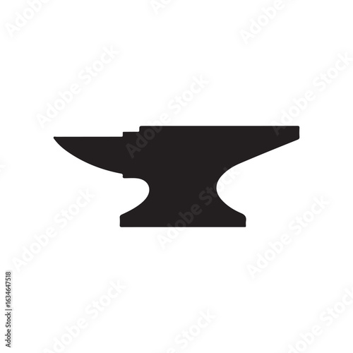 Anvil silhouette vector flat illustration design on white background