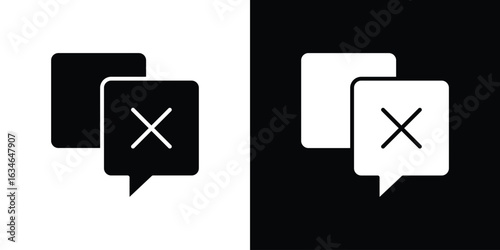 Disagreement icon, simple flat style. for ui or ux designs
