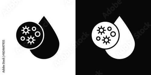 Dirty water drop icon, simple flat style. for ui or ux designs