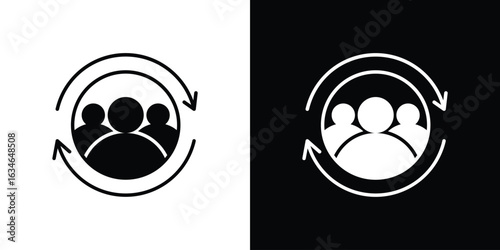 Customer retention icon, simple flat style. for ui or ux designs