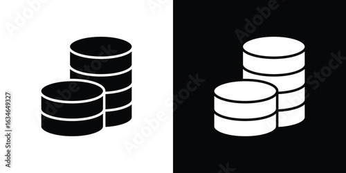 Coins stack icon, simple flat style. for ui or ux designs