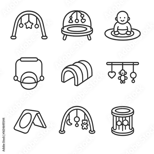 Baby book toys teether wooden pacifier soft icon cooling chewable vector teething