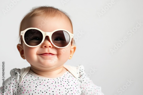 baby girl wear sunglasses
