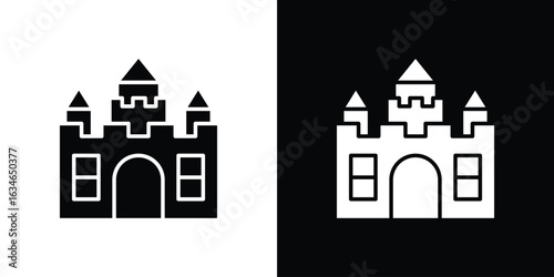 Castle icon, simple flat style. for ui or ux designs