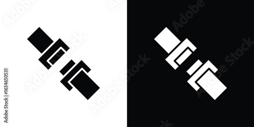 Car seat belt icon, simple flat style. for ui or ux designs