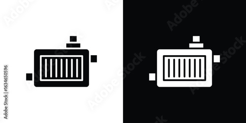 car radiator icon, simple flat style. for ui or ux designs