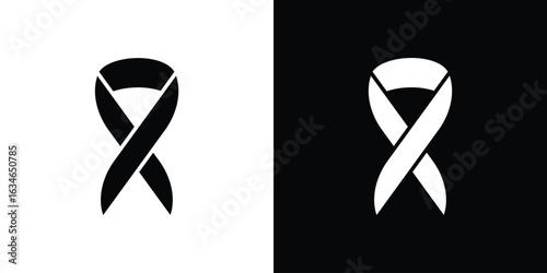 Cancer ribbon icon, simple flat style. for ui or ux designs